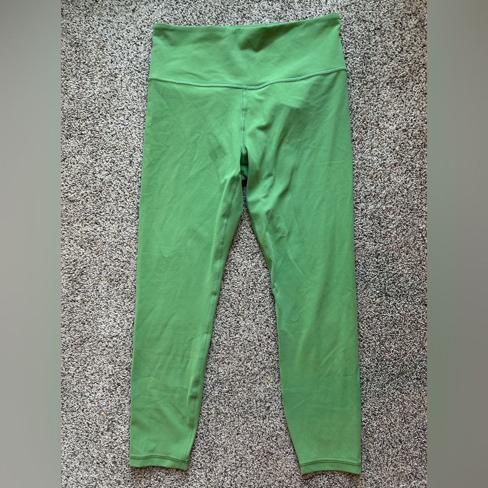 Athleta Green Leggings Stretchy Full-Length Bottoms High Rise waist